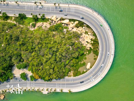 航拍珠海情侣公路 航拍珠海情侣公路