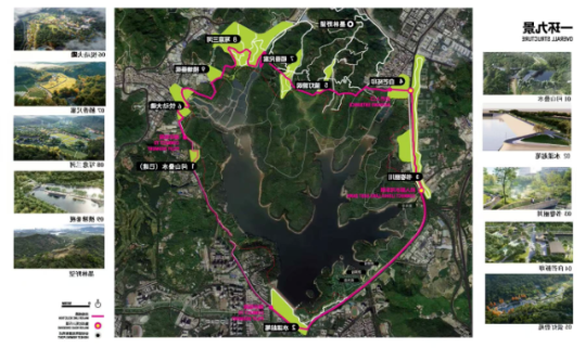 环西丽湖绿道总平面图 环西丽湖绿道总平面图