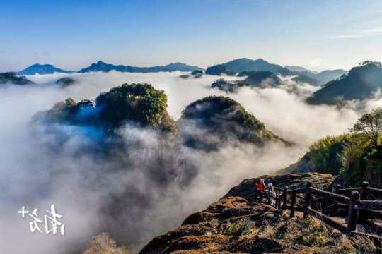 武夷山天游峰云海。 武夷山天游峰云海。